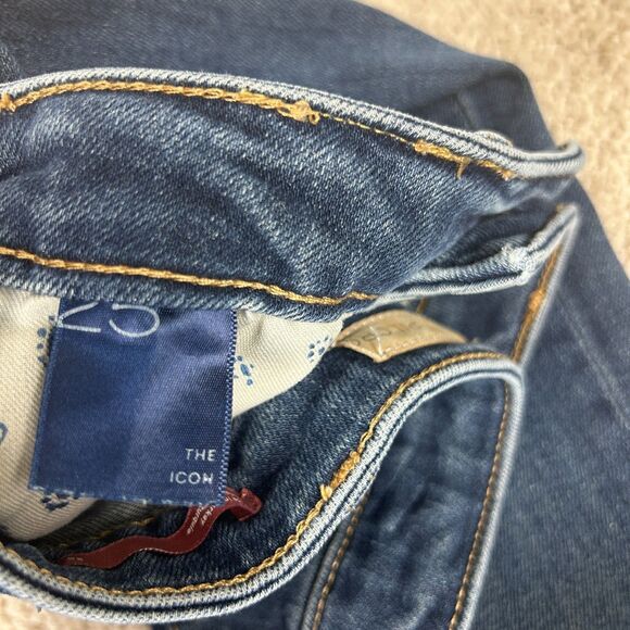 Anthropologie Pilco Jeans Womens Flare Size 25 Blue Dark Wash 90s Y2K Ladies - Picture 11 of 13